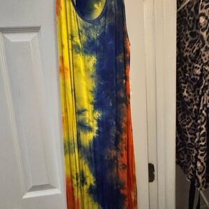 Heart Hips Multicolor Tie-Dye Dress
